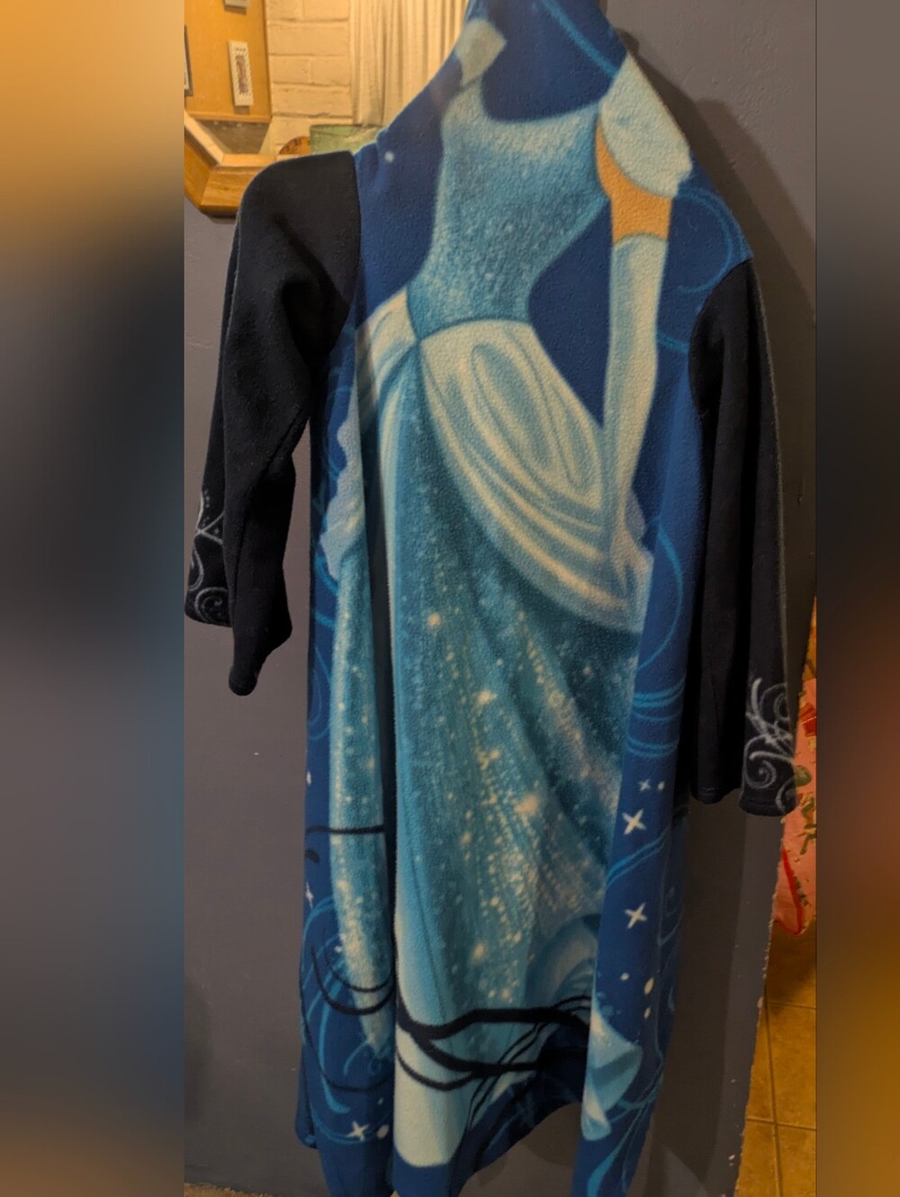 Blue Cinderella Themed Snuggie blanket With Arms Disney Princess Collection